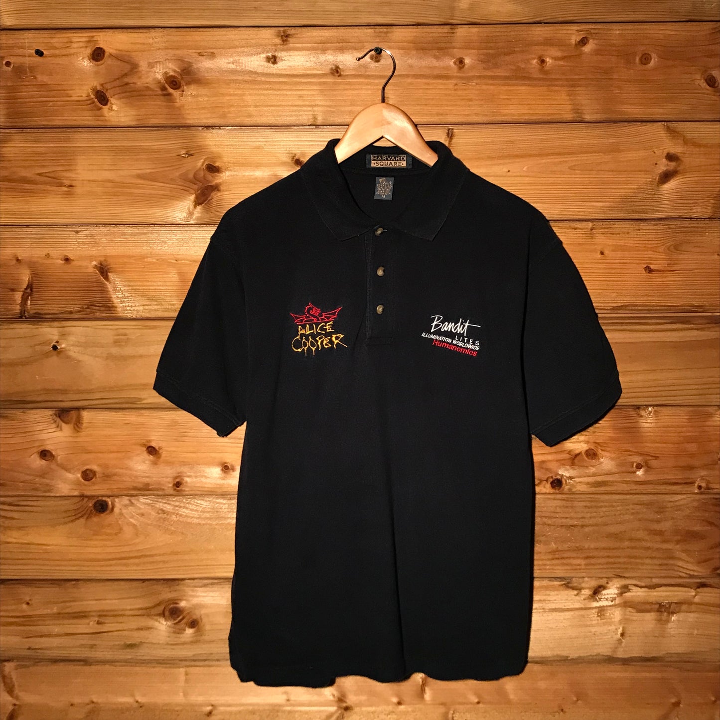 80s Alice Cooper Tour Lighting Crew Staff polo t shirt