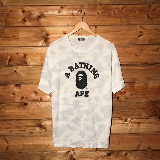 Bape, A Bathing Ape College Glow In The Dark Camo AOP t shirt