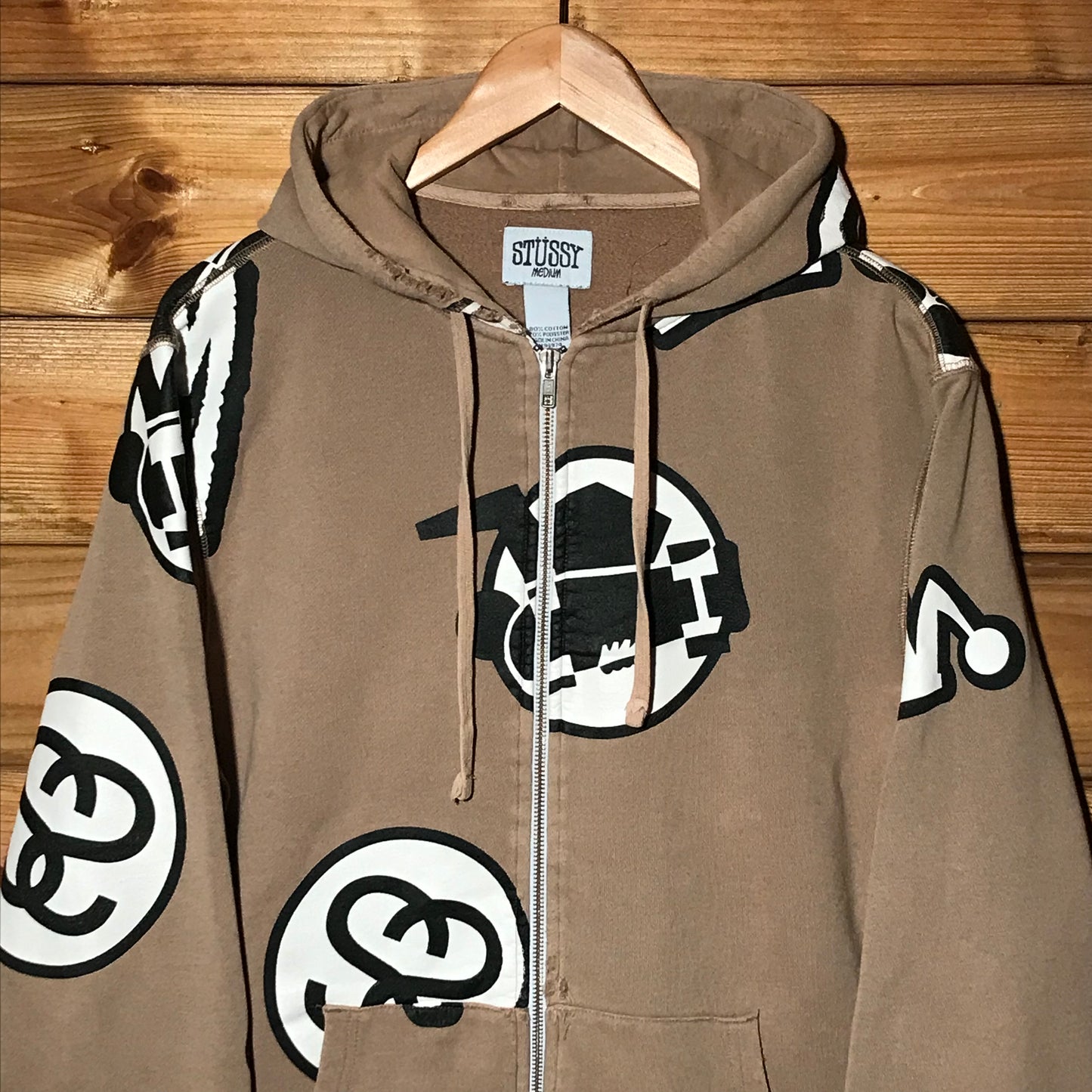 Stüssy Motifs AOP zip up hoodie