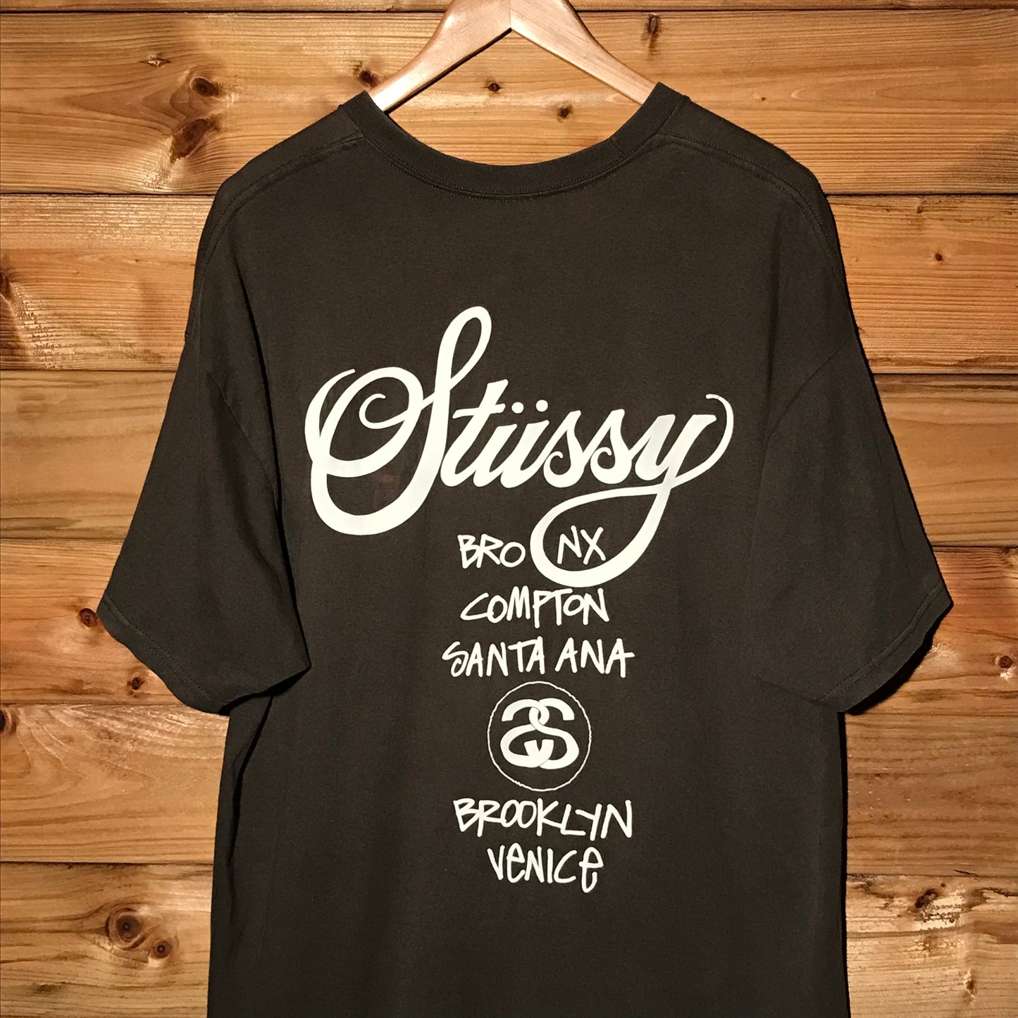 2005 Stüssy 25th Anniversary World Tour Spellout t shirt