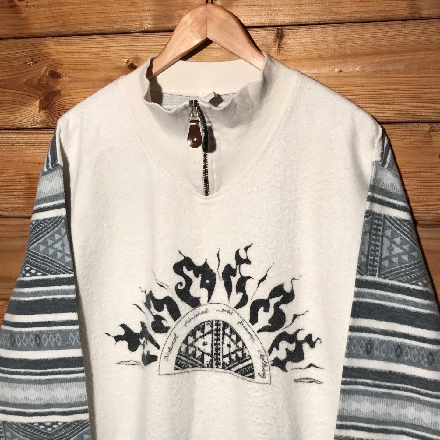 NFWFC Aztec quarter zip fleece sweatshirt