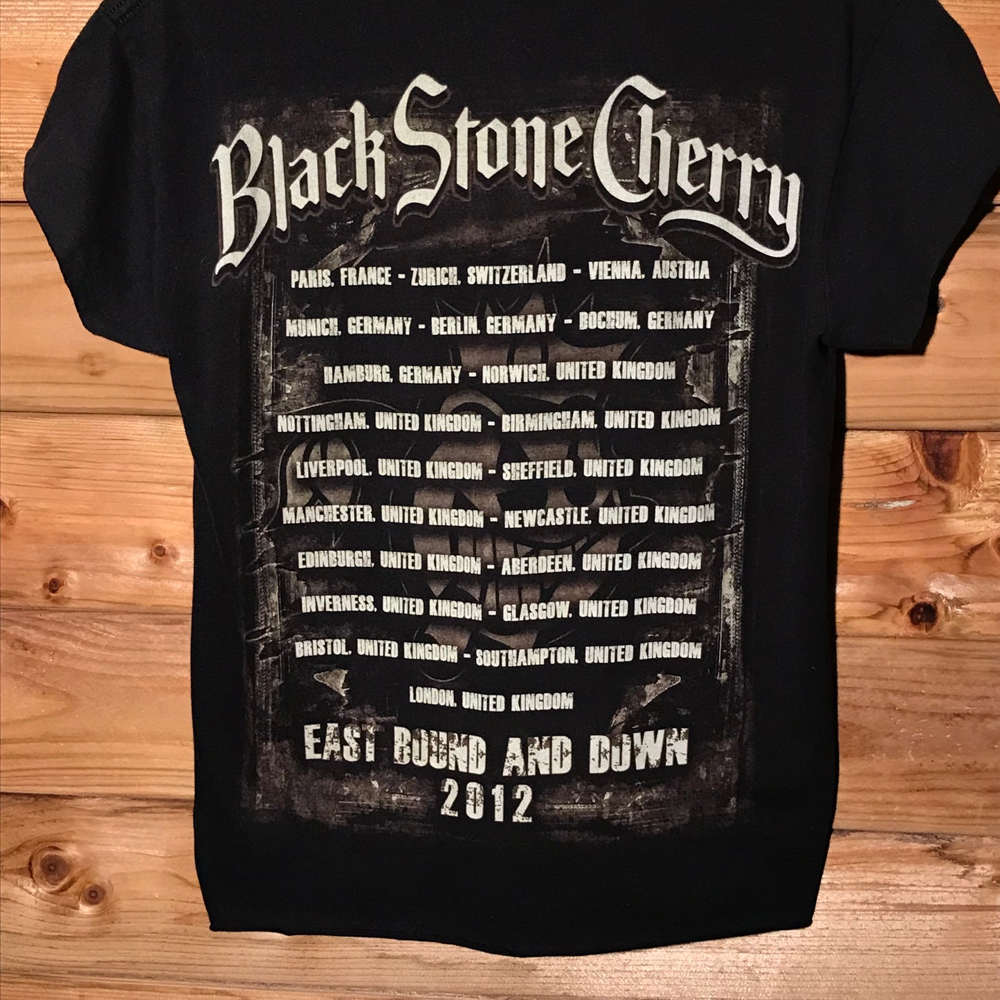 2012 Black Stone Cherry Europe Tour t shirt