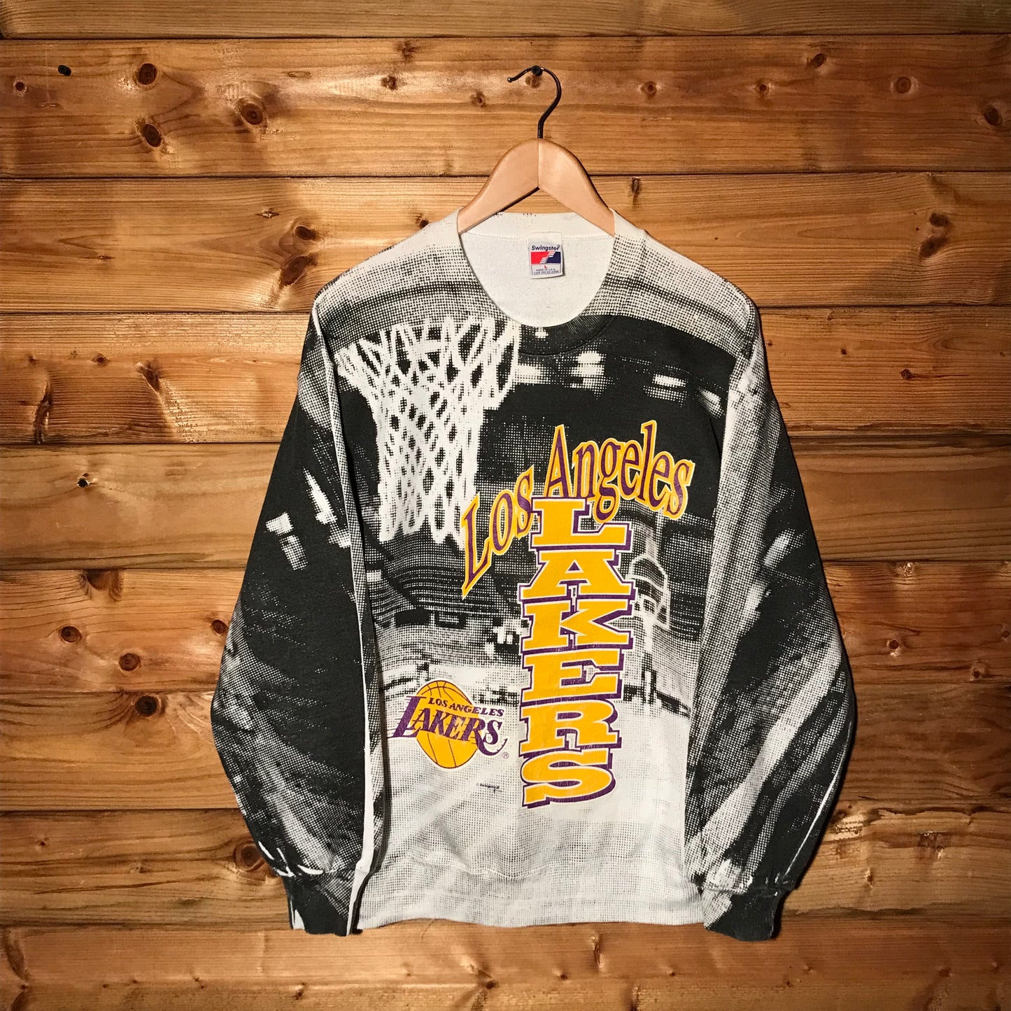 1991 Swingster NBA LA Lakers Spellout AOP sweatshirt