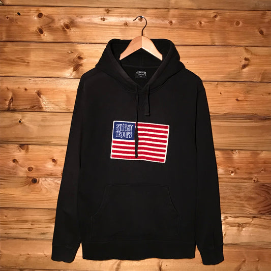 Stüssy Troops USA Flag Patch hoodie