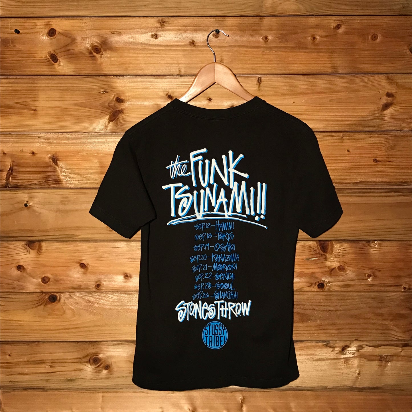 2009 Stüssy x Stones Throw Dam Funk Japan Tour t shirt