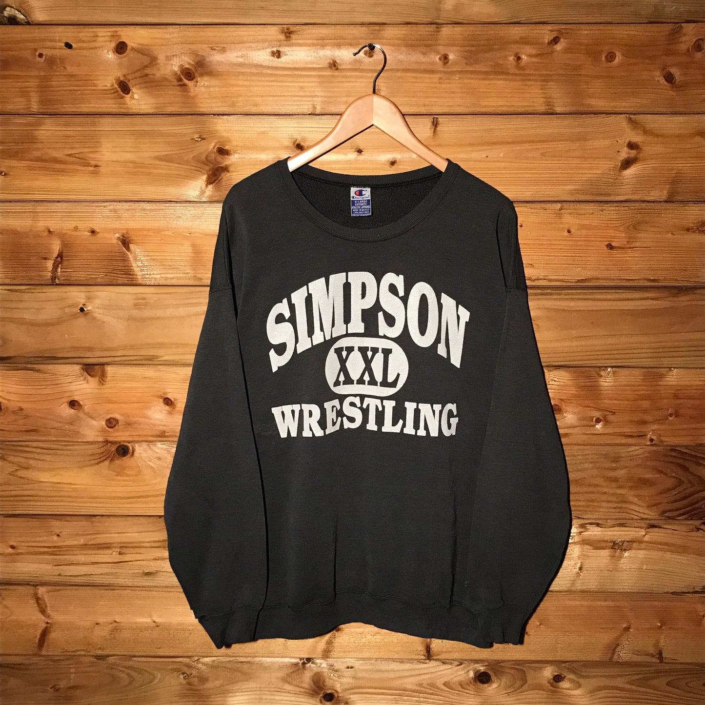 Champion Simpson XXL Wrestling Spellout sweatshirt