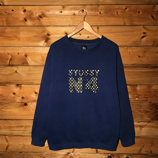 Stüssy N4 Louis Vuitton Monogram Parody Centre Spellout sweatshirt