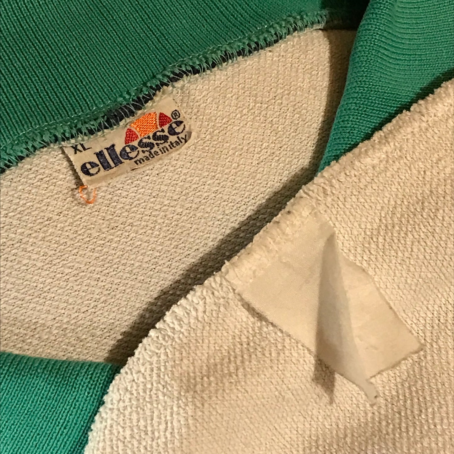 80s Ellesse Tennis Number One collared sweatshirt