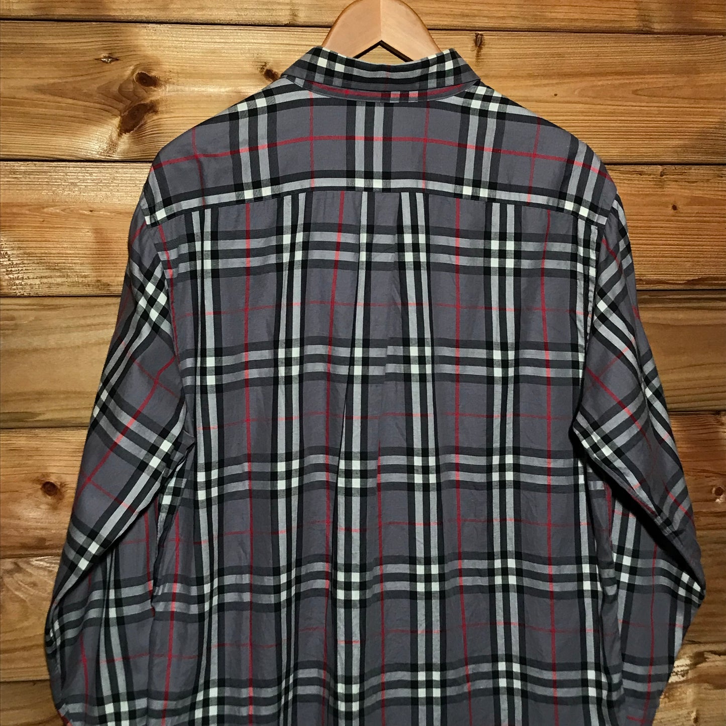 90s Burberry Nova Check Pattern long sleeve button up shirt