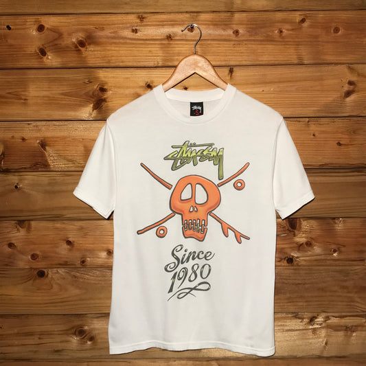 Stüssy Surf Skate Skull Since 1980 Script Spellout t shirt