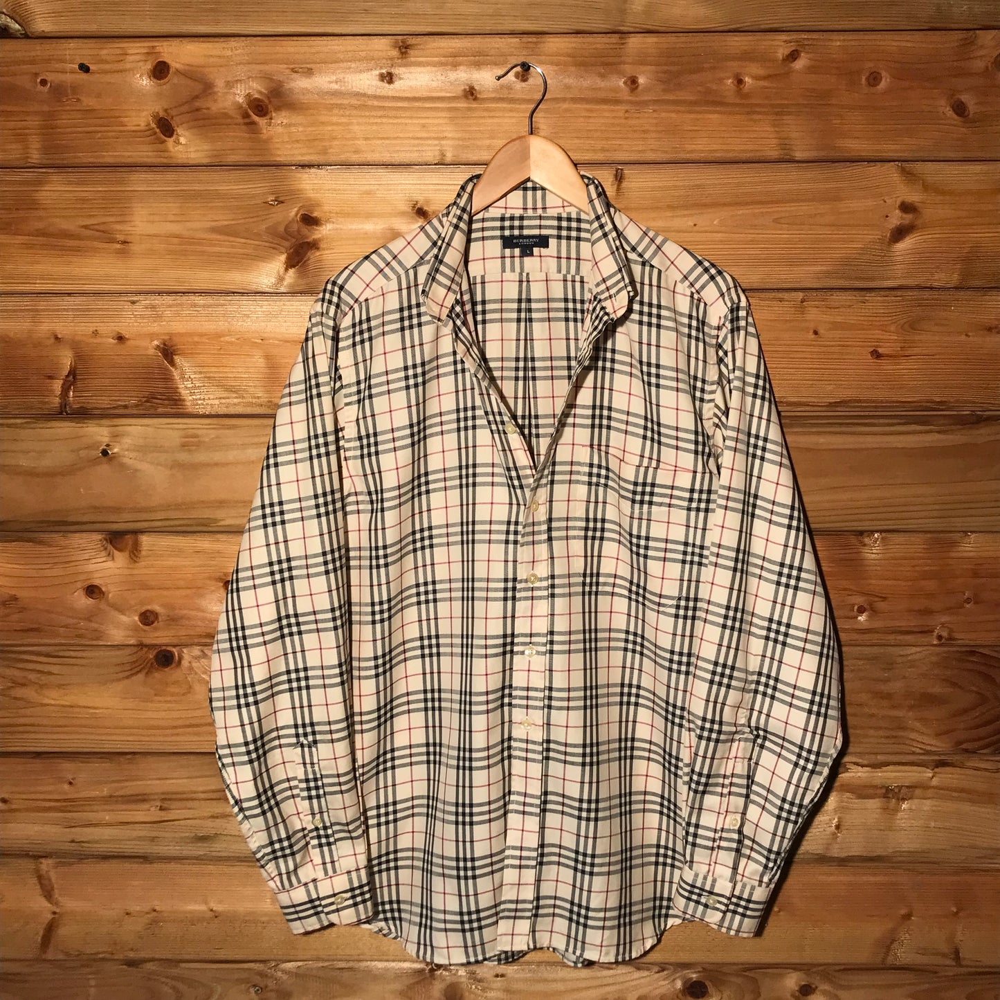 Burberry Nova Check Pattern long sleeve button up shirt