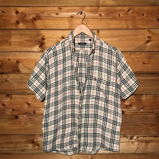 Burberry Nova Check Pattern short sleeve button up shirt