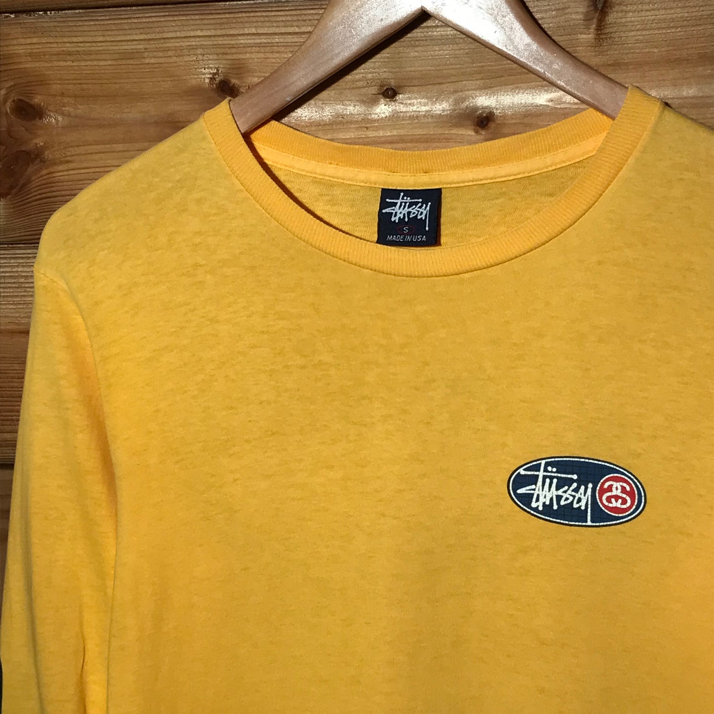 90s Stüssy Script and Link Grid long sleeve t shirt