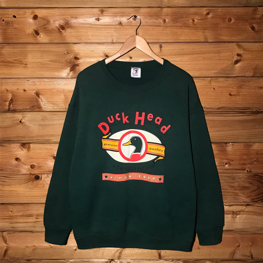 90s Duck Head Authorized Pattern Spellout sweatshirt