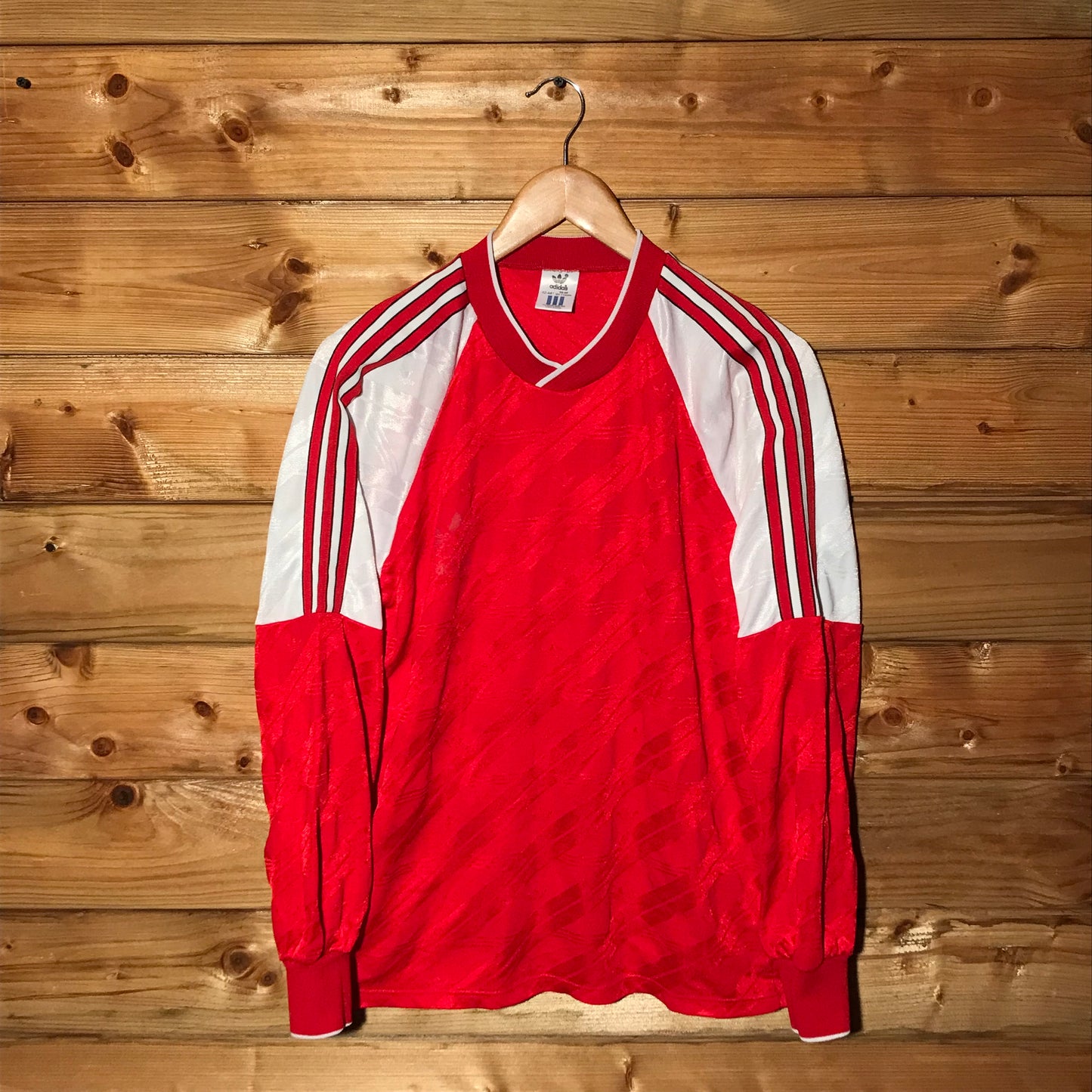 80s Adidas Tonal Monogram Striped long sleeve t shirt