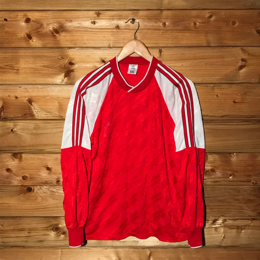 80s Adidas Tonal Monogram Striped long sleeve t shirt