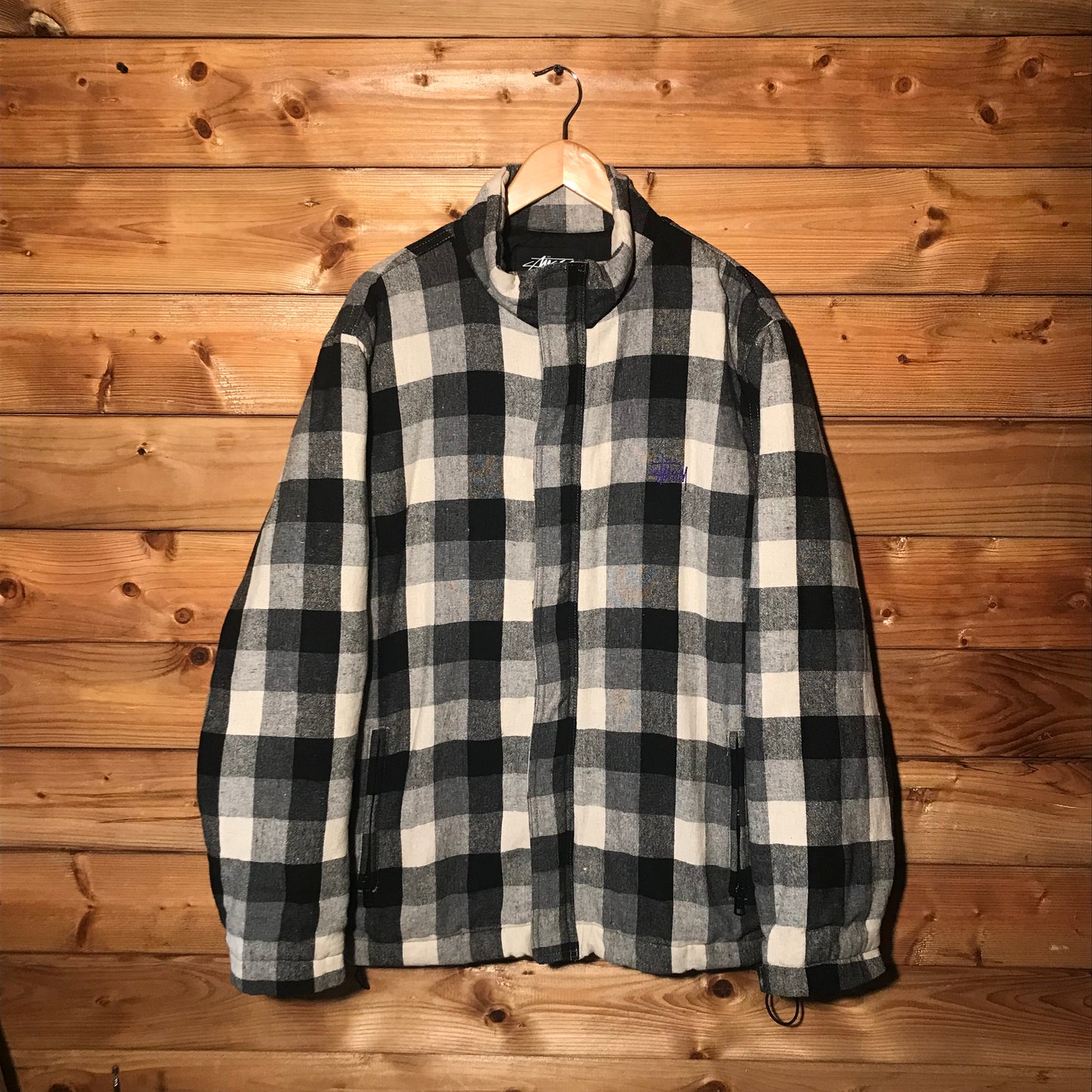 Stüssy Plaid Tartan down jacket