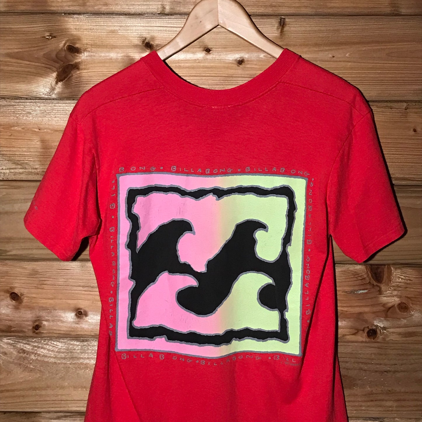 1989 Billabong Neon Gradient Wave t shirt