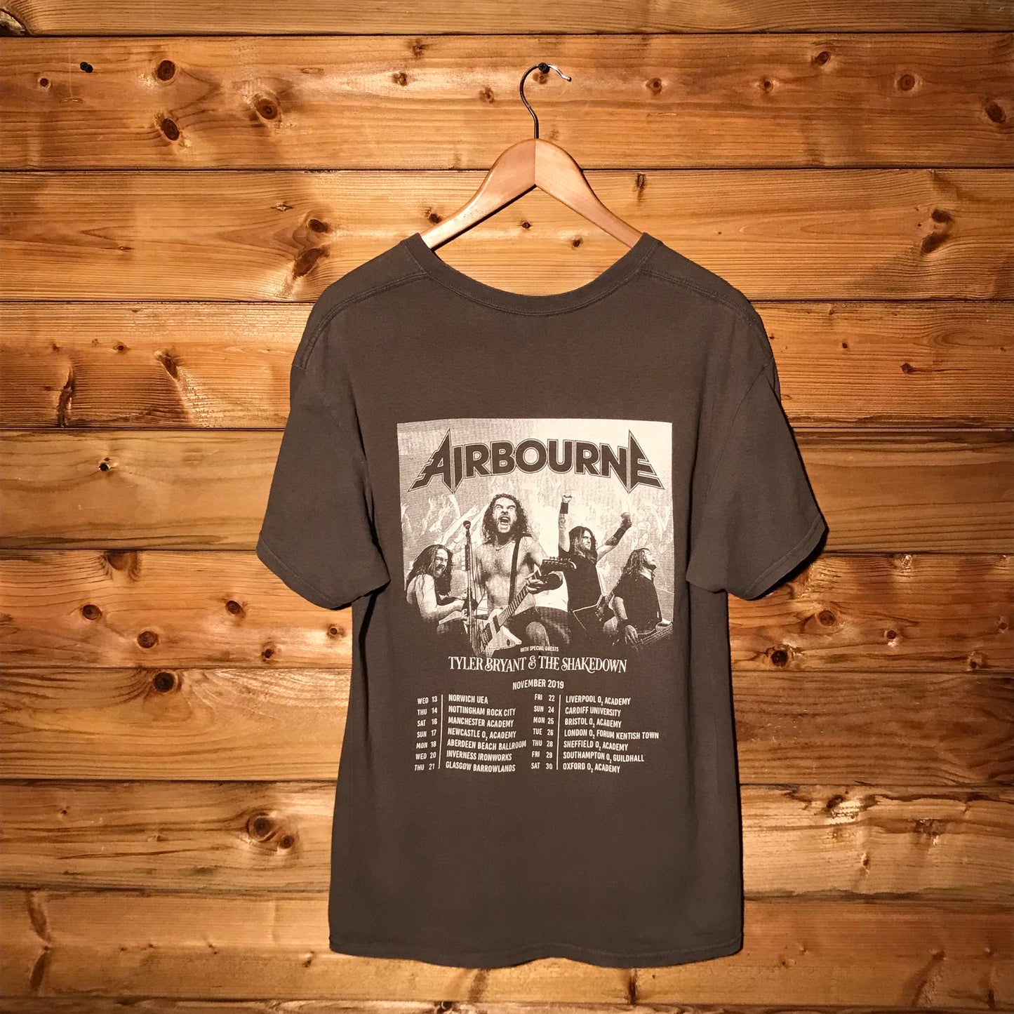 2019 Airbourne Boneshaker UK Tour t shirt