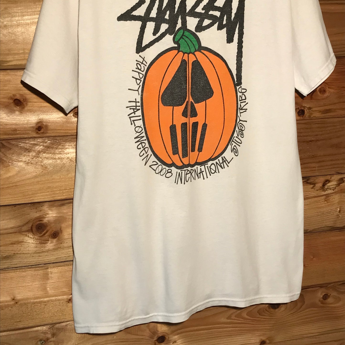 2008 Stüssy Happy Halloween Pumpkin t shirt