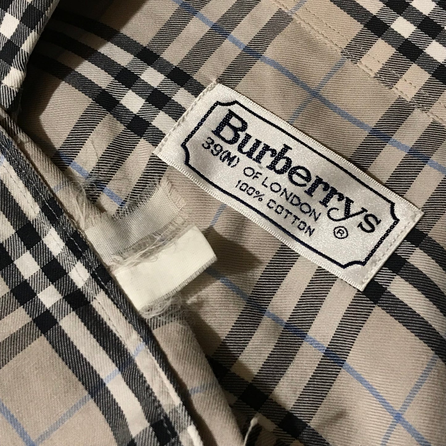 90s Burberry Nova Check Pattern long sleeve button up shirt