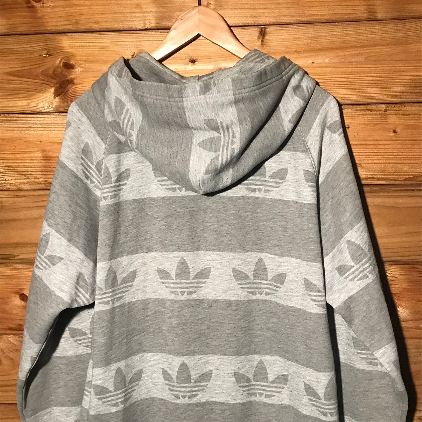 Adidas Trefoil Repeat Striped zip up hoodie