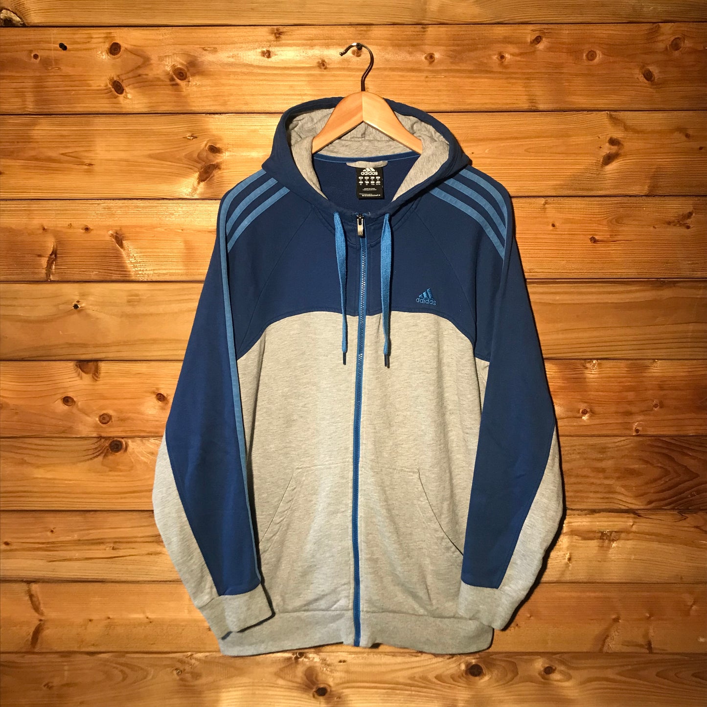 Adidas Performance Tonal Striped zip up hoodie