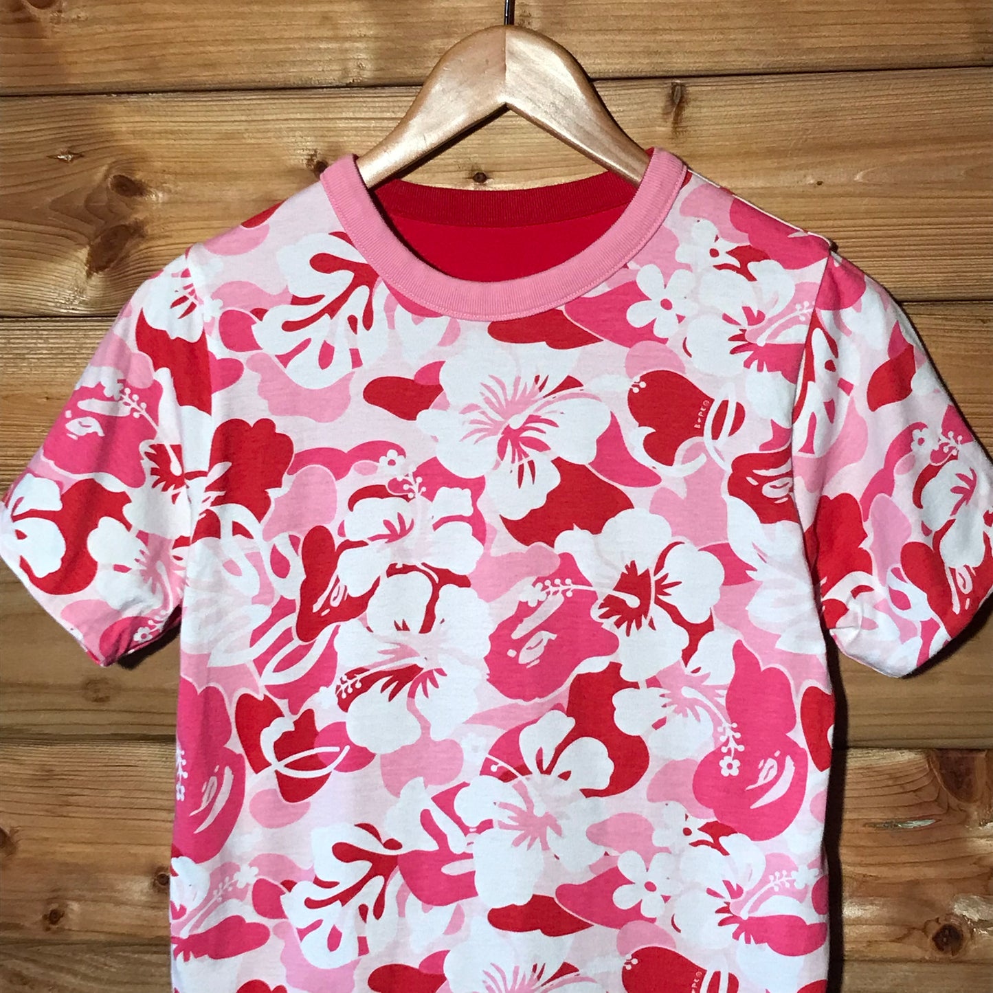 Bape, A Bathing Ape Reversible Floral Camo t shirt