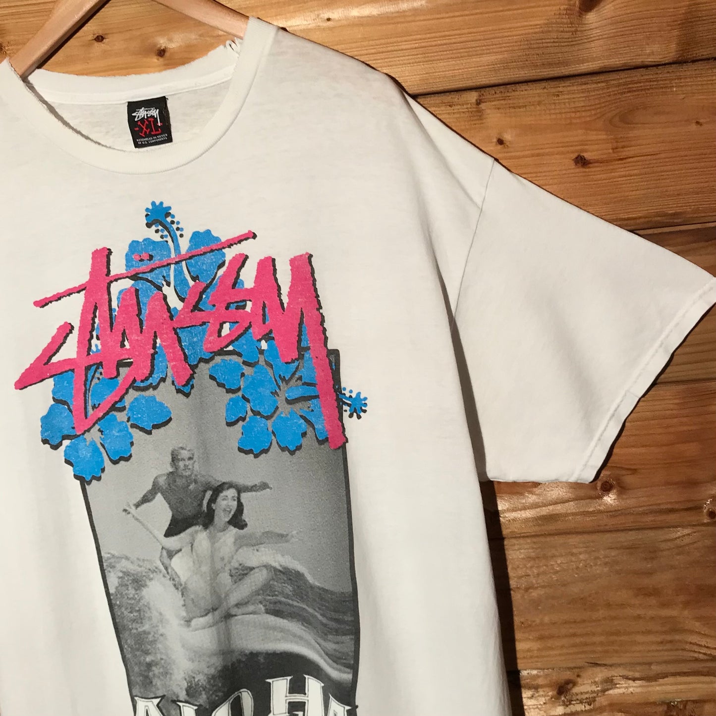 Stüssy Aloha Floral Surf Photo t shirt