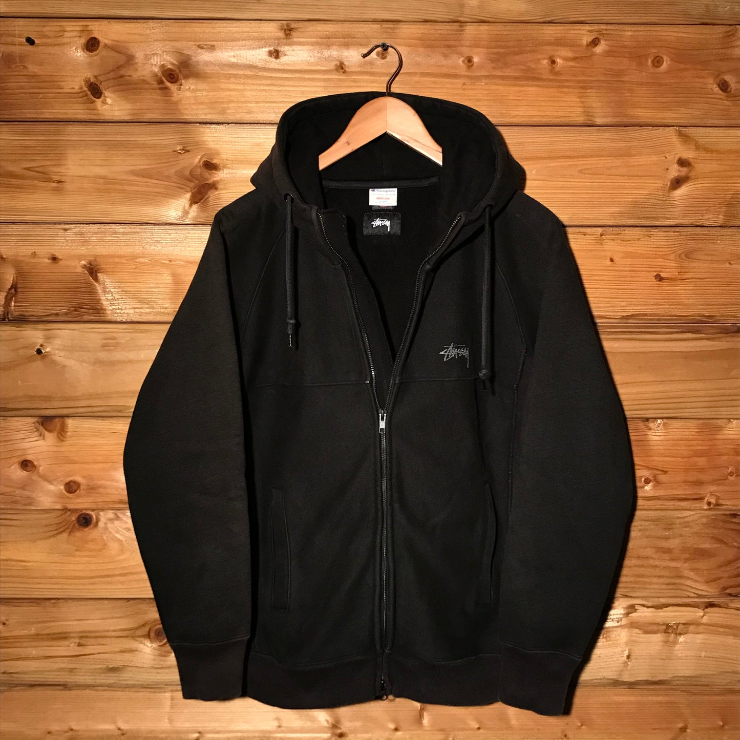 2016 Stüssy x Champion Wind Stopper zip up hoodie