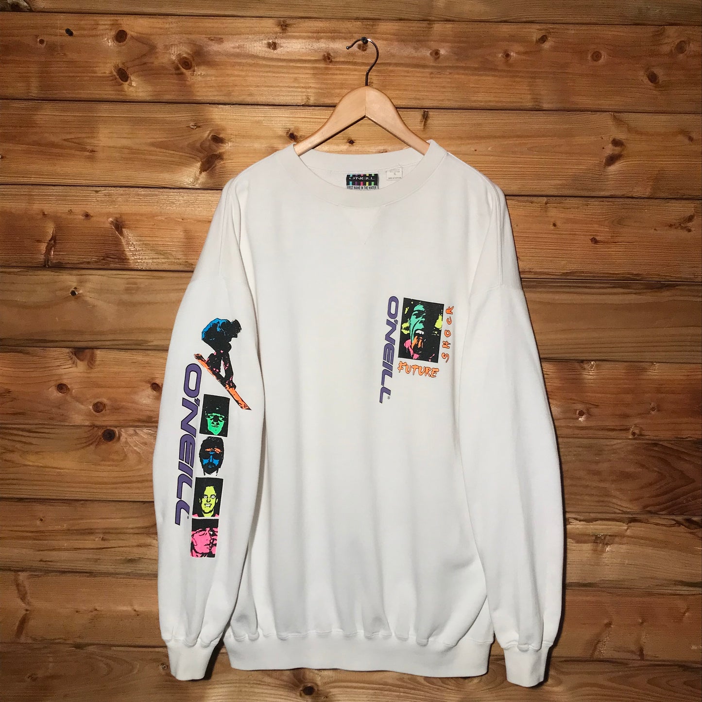 80s O'Neill Future Shock Neon Explosion sweatshirt