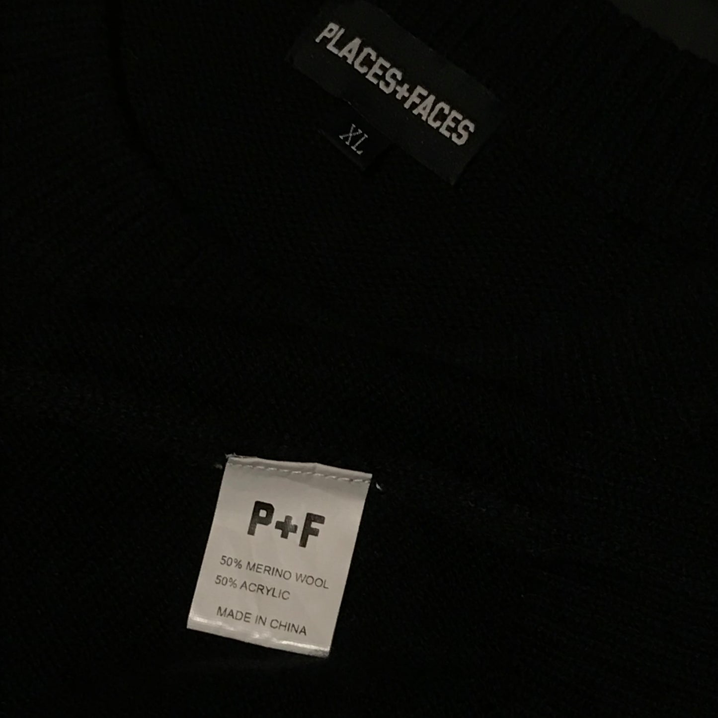 Places + Faces Caution Symbol knit sweatshirt