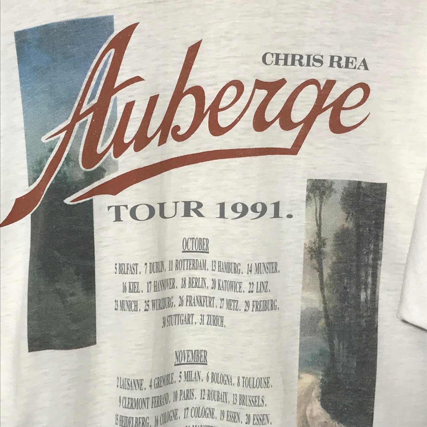 1991 Chris Rea Auberge Tour t shirt