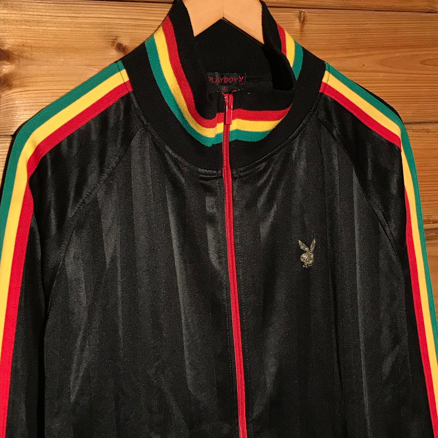 Playboy Bunny Rasta Striped track jacket