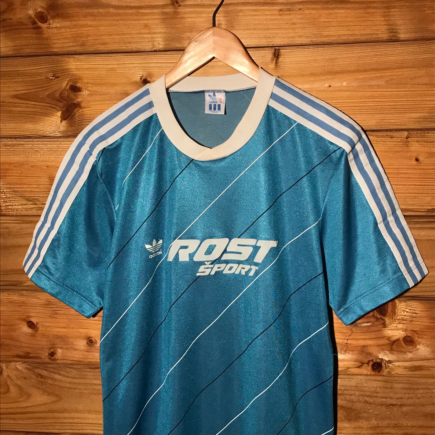 80s Adidas Rost Šport Striped t shirt