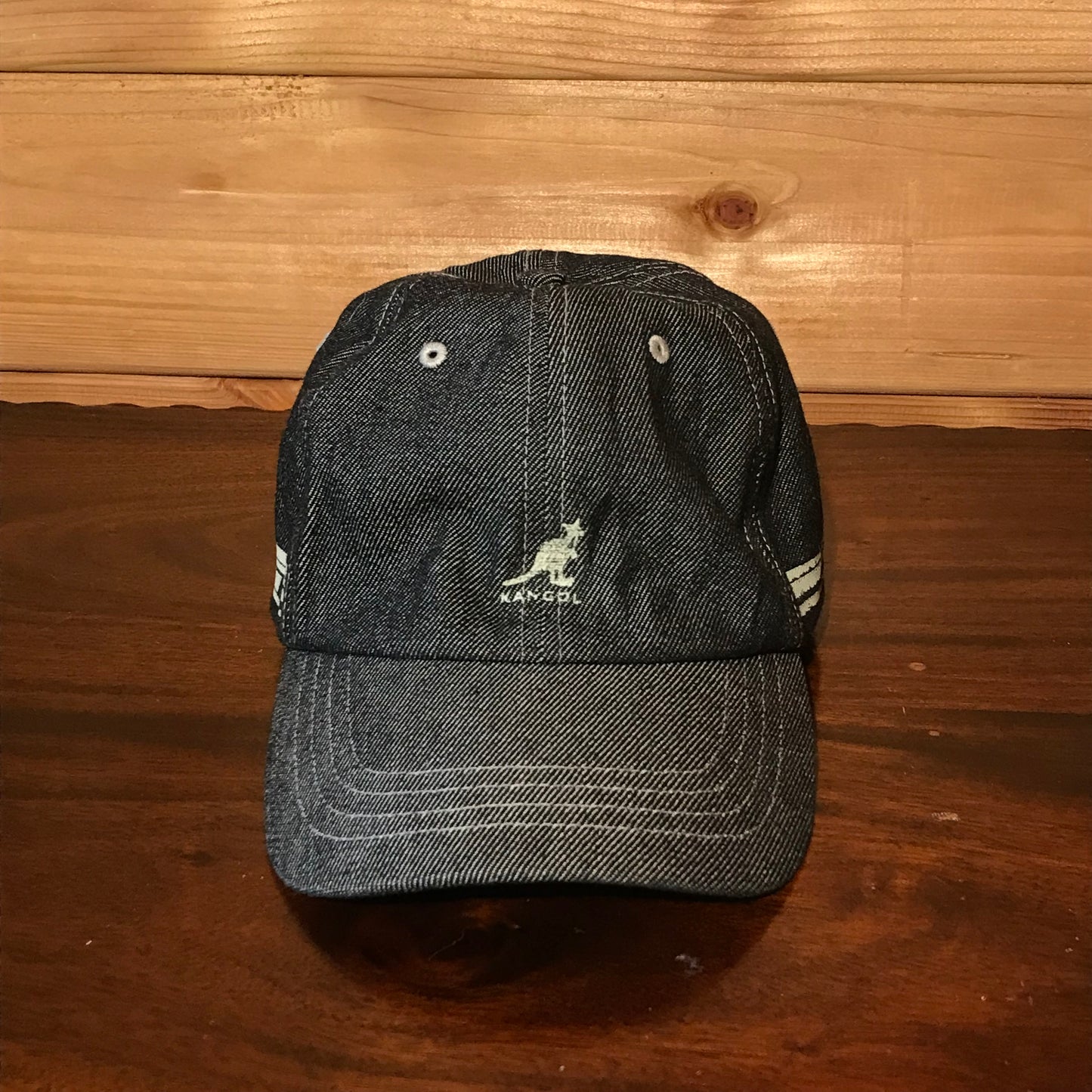 Kangol Wrapped Spellout denim cap