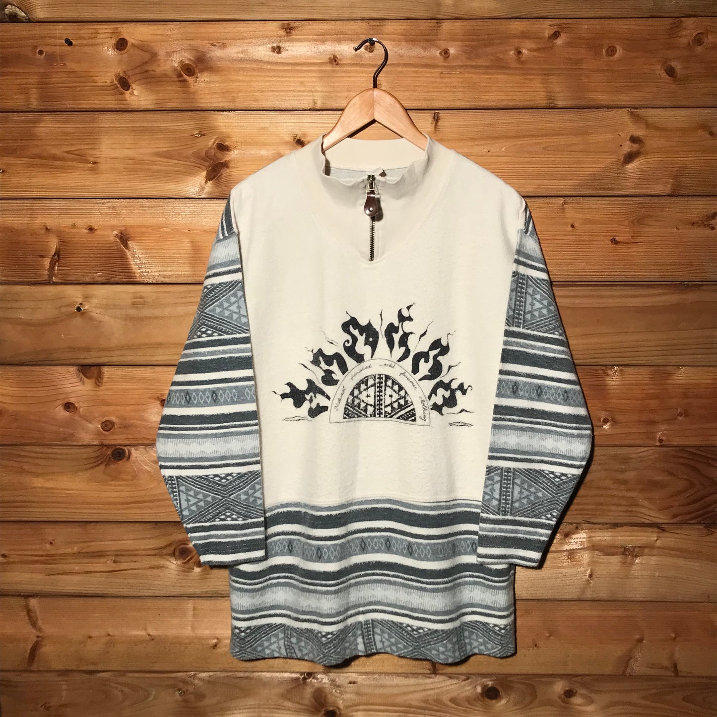 NFWFC Aztec quarter zip fleece sweatshirt