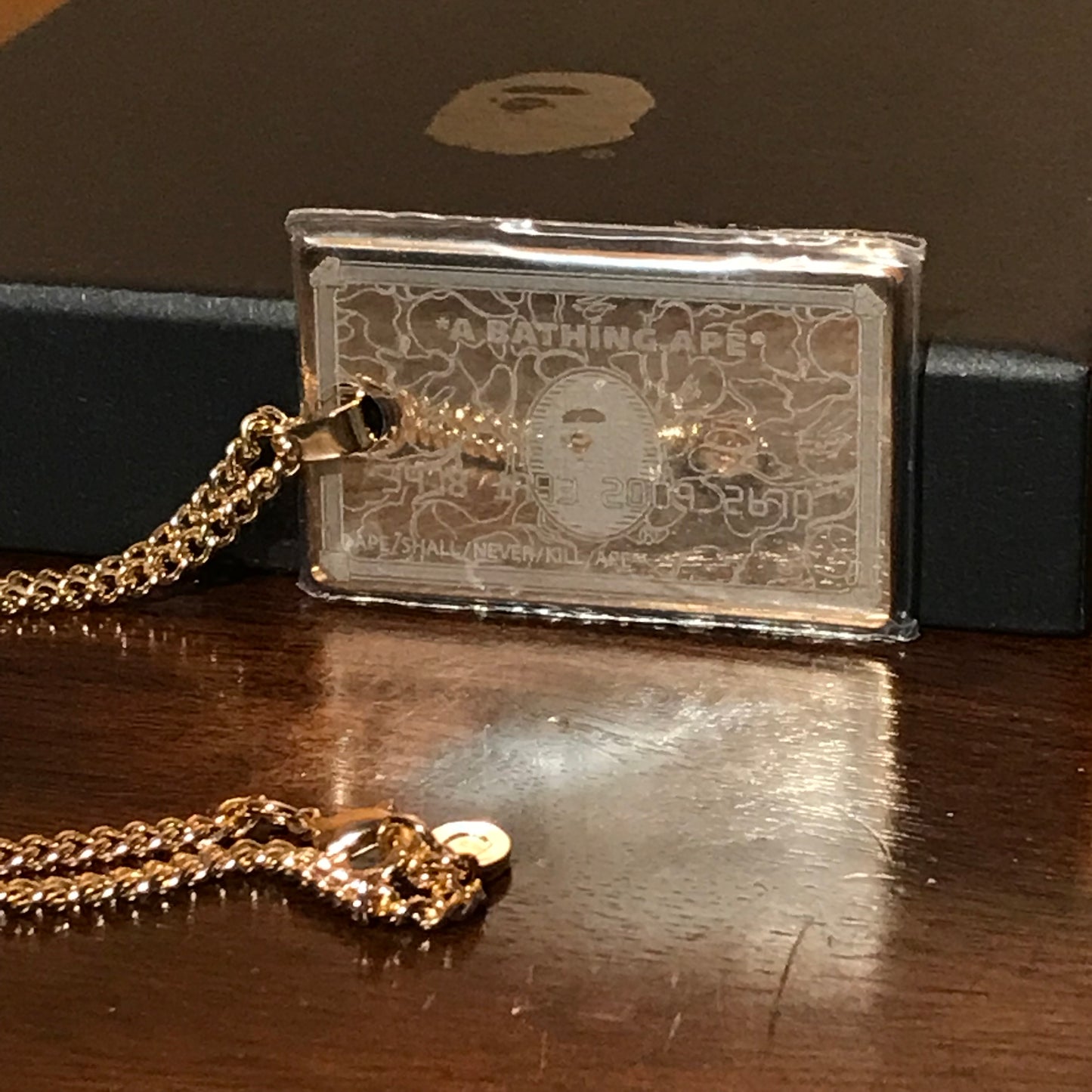 Bape, A Bathing Ape Members Card chain necklace