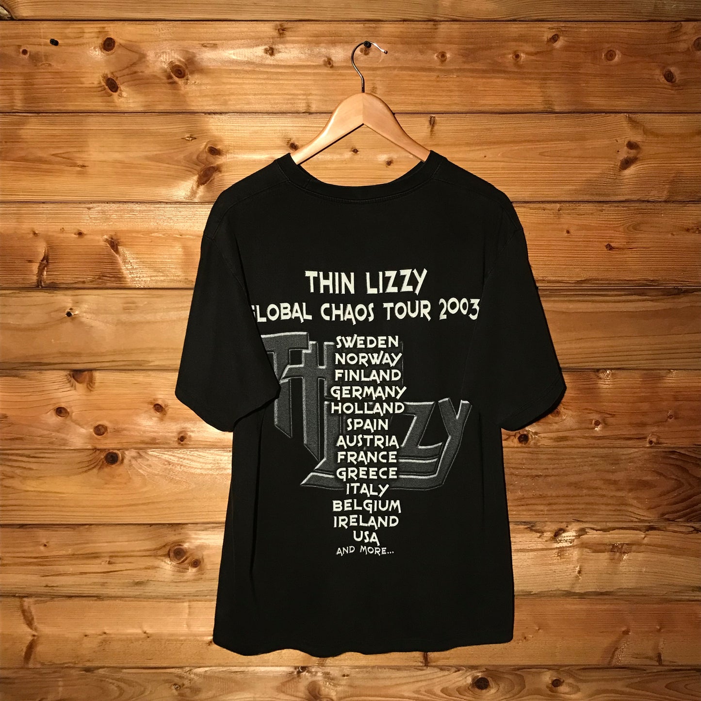 2003 Thin Lizzy Global Chaos World Tour t shirt