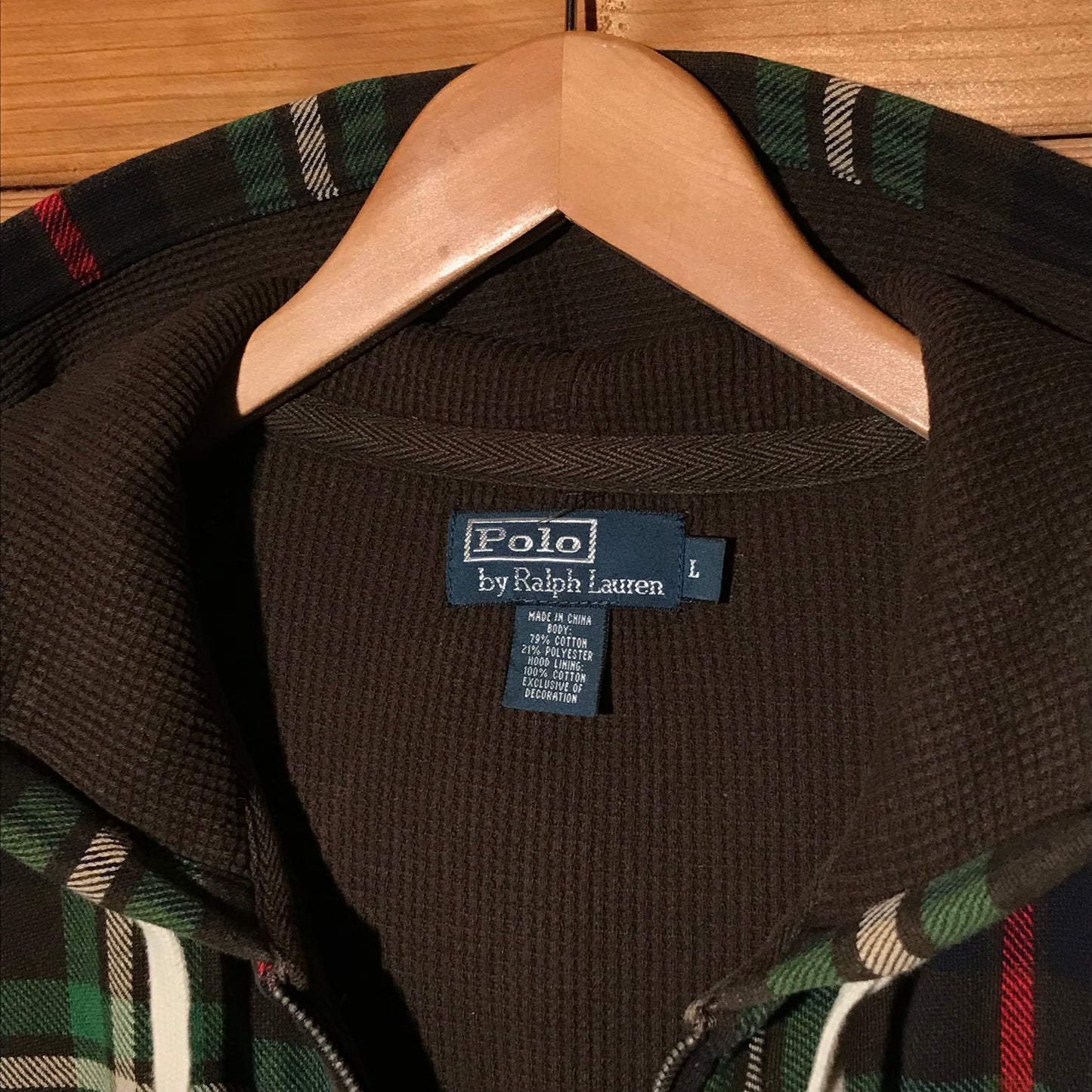 Polo Ralph Lauren Plaid Pattern AOP zip up hoodie