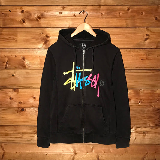 Stüssy Multi Centre Script Spellout zip up hoodie