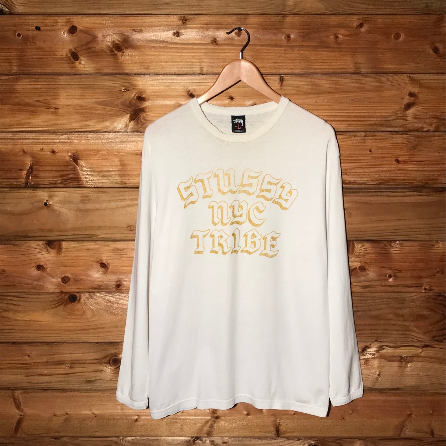 Stüssy NYC Tribe Centre Spellout long sleeve t shirt