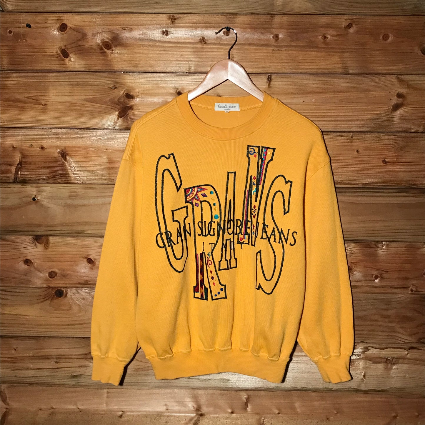 90s Gran Signore Jeans Centre Spellout sweatshirt