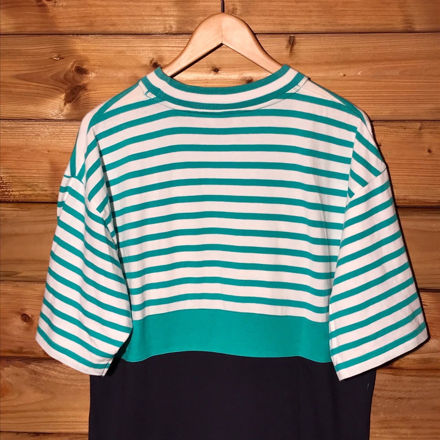 80s Gabicci Sailing Striped Spellout t shirt