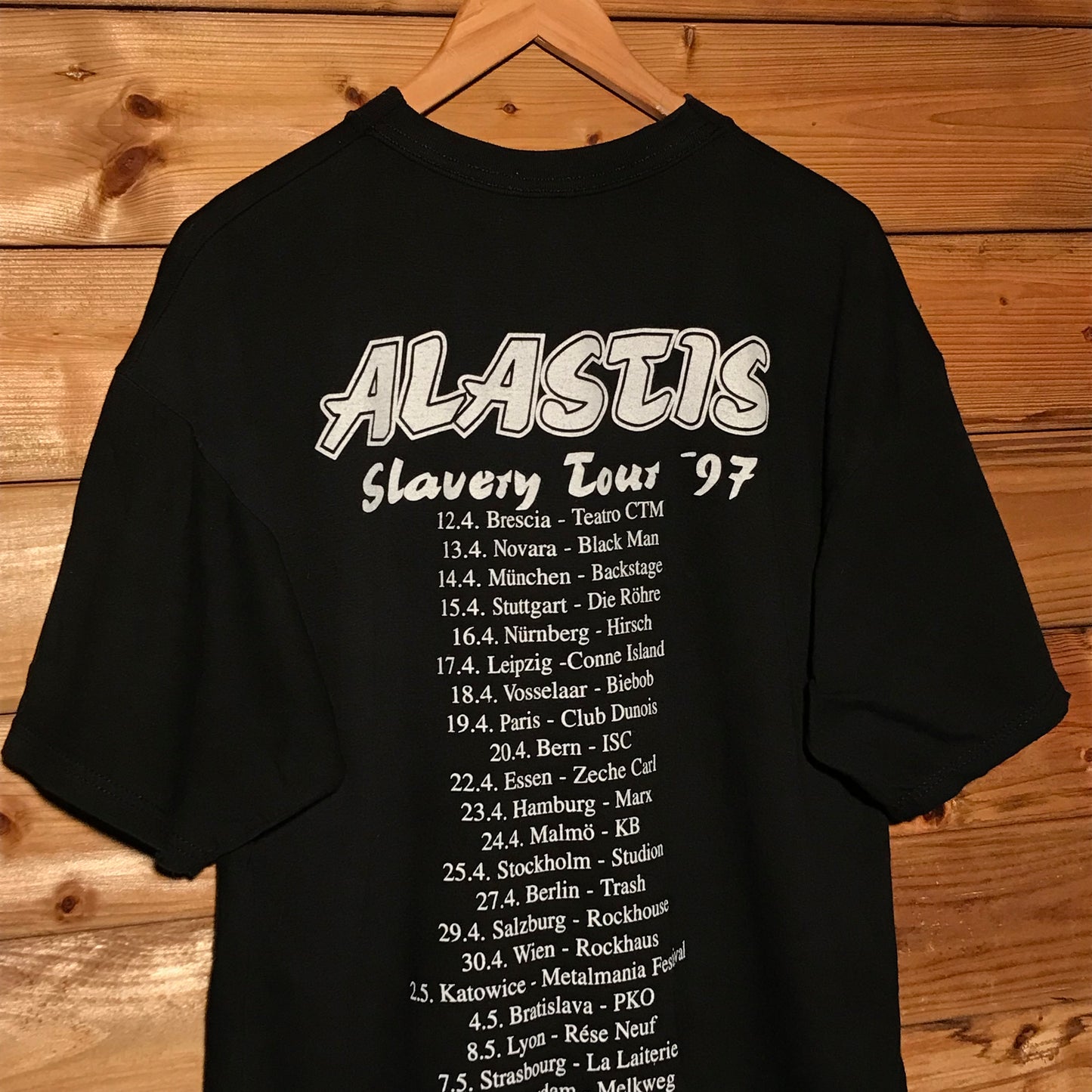 1997 Alastis Slavery Europe Tour t shirt