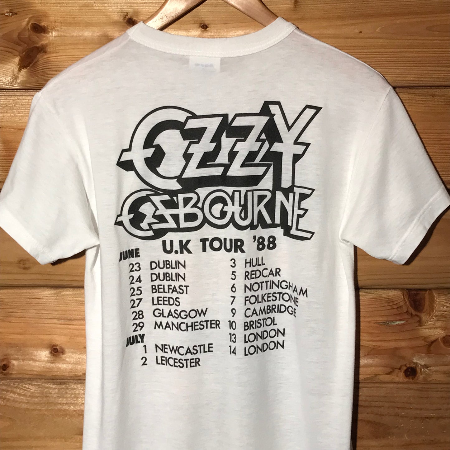 1988 Ozzy Osbourne The Ultimate Sin UK Tour t shirt