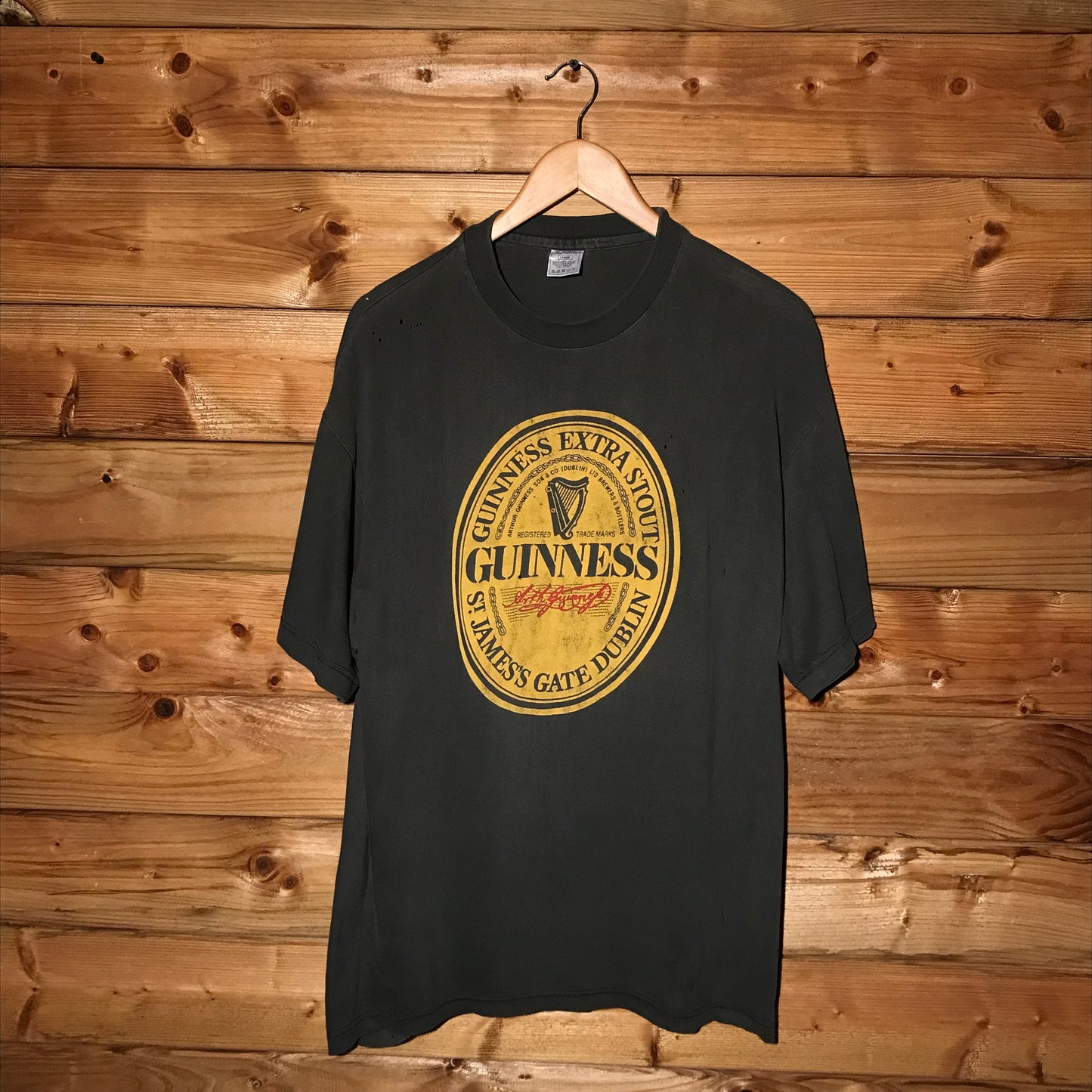 90s Guinness Extra Stout Harp Stamp Promo t shirt