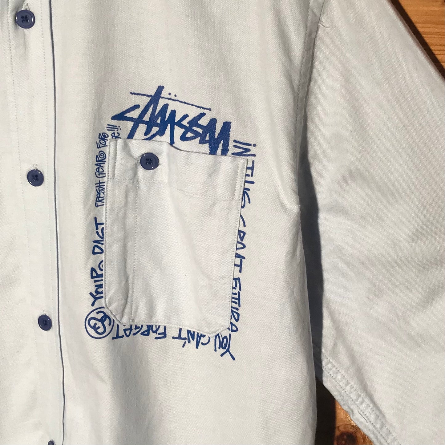 Stüssy Tonal Script Spellout button up shirt