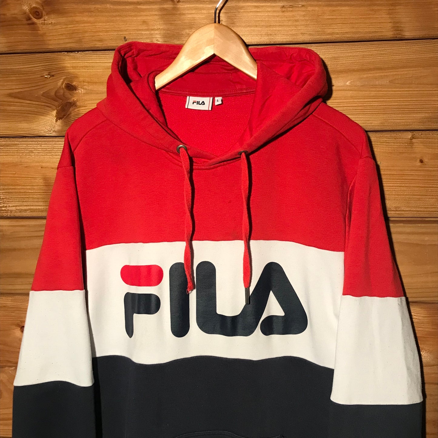 Fila Block Split Spellout hoodie