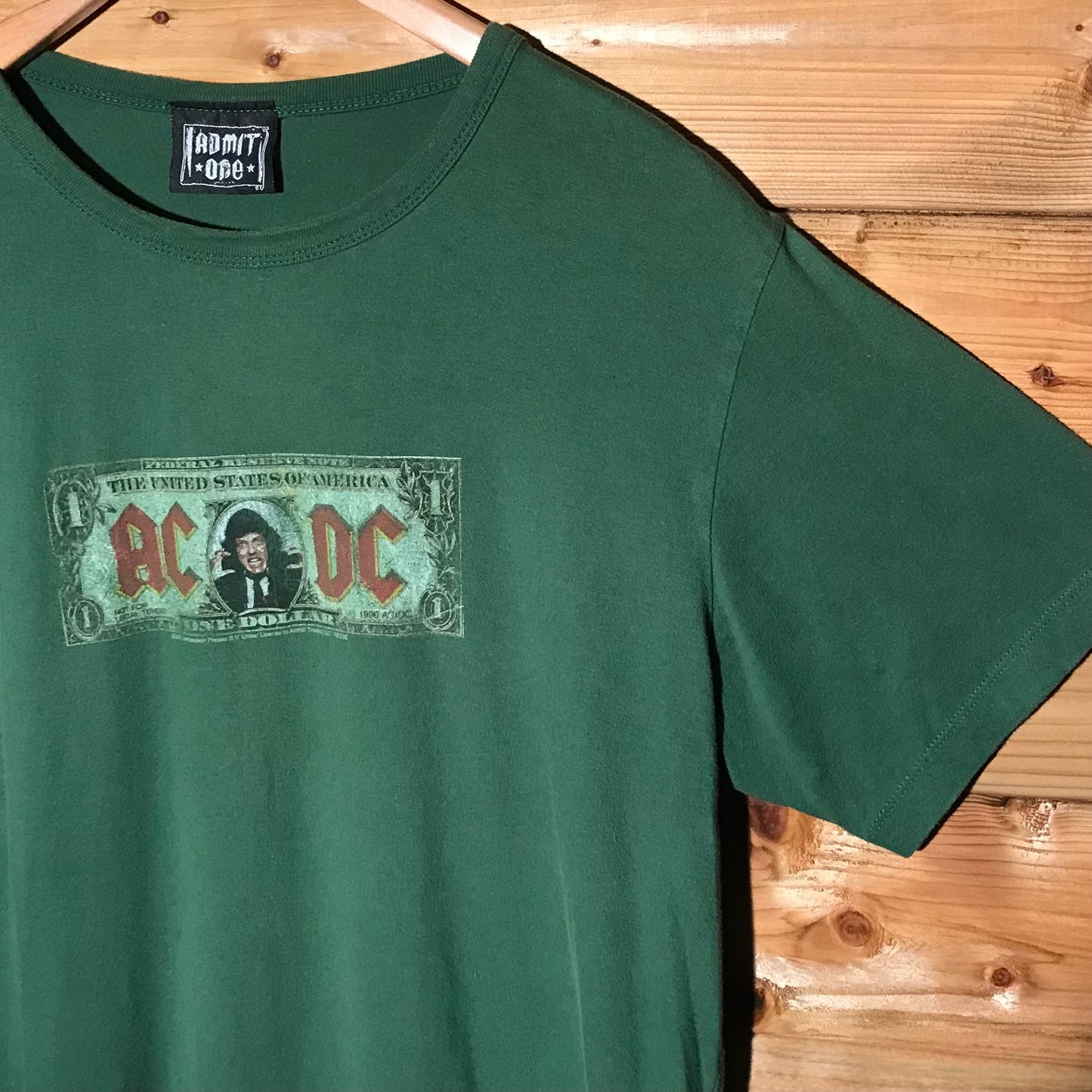 2007 AC/DC Money Talks One Dollar Bill t shirt